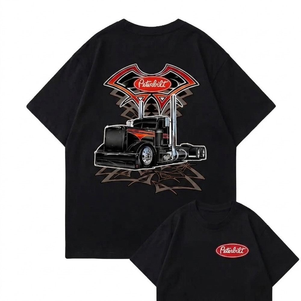 Peterbilt Big Rig Semi Truck Graphic T Shirt Diesel Trucker Tee