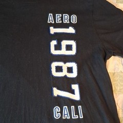 Aéropostale Men’s XL Black AERO 1987 CALI Graphic Single Stitch T-shirt