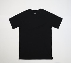 Alo Shirt Mens Small Black Solid Tagless Tri Blend Jersey Crewneck T-Shirt Tee