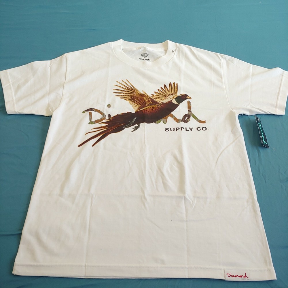 Rare Diamond supply Co White T Shirt Flying Bird men’s Sz M made in USA