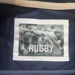Cotton Traders Shirt Mens 2XL Navy Rugby 1987 Heritage Creck Neck Top Tee