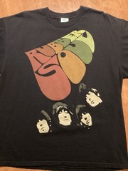 Vintage Y2K The Beatles Rubber Soul Shirt Size XL Black Green Apple Tag