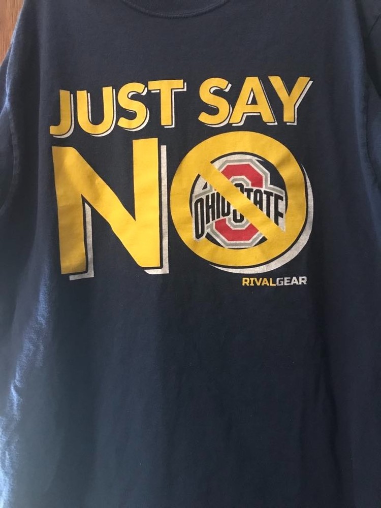 Rivalgears Men’s Navy Just Say No Ohio State Large Good Condition