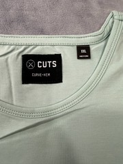 Cuts Clothing Short Sleeve Crew Curve-Hem T-Shirt Mens XXL Pacific-Mist Pyca Pro