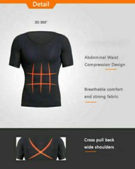 Men’s Fashion Compression T-Shirt Body Shaper Crew Neck Muscle Workout Tank Top