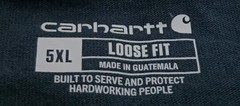 NEW Mens Carhartt Dark Blue Loose Fit Logo Pocket Shirt 5XL [IRREGULAR]