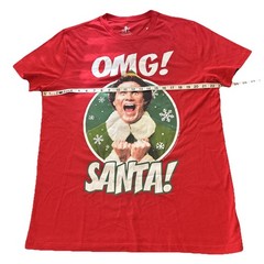 New Elf T Shirt XL Red Jumbo Graphic Christmas Seasonal Holiday Party Dinner