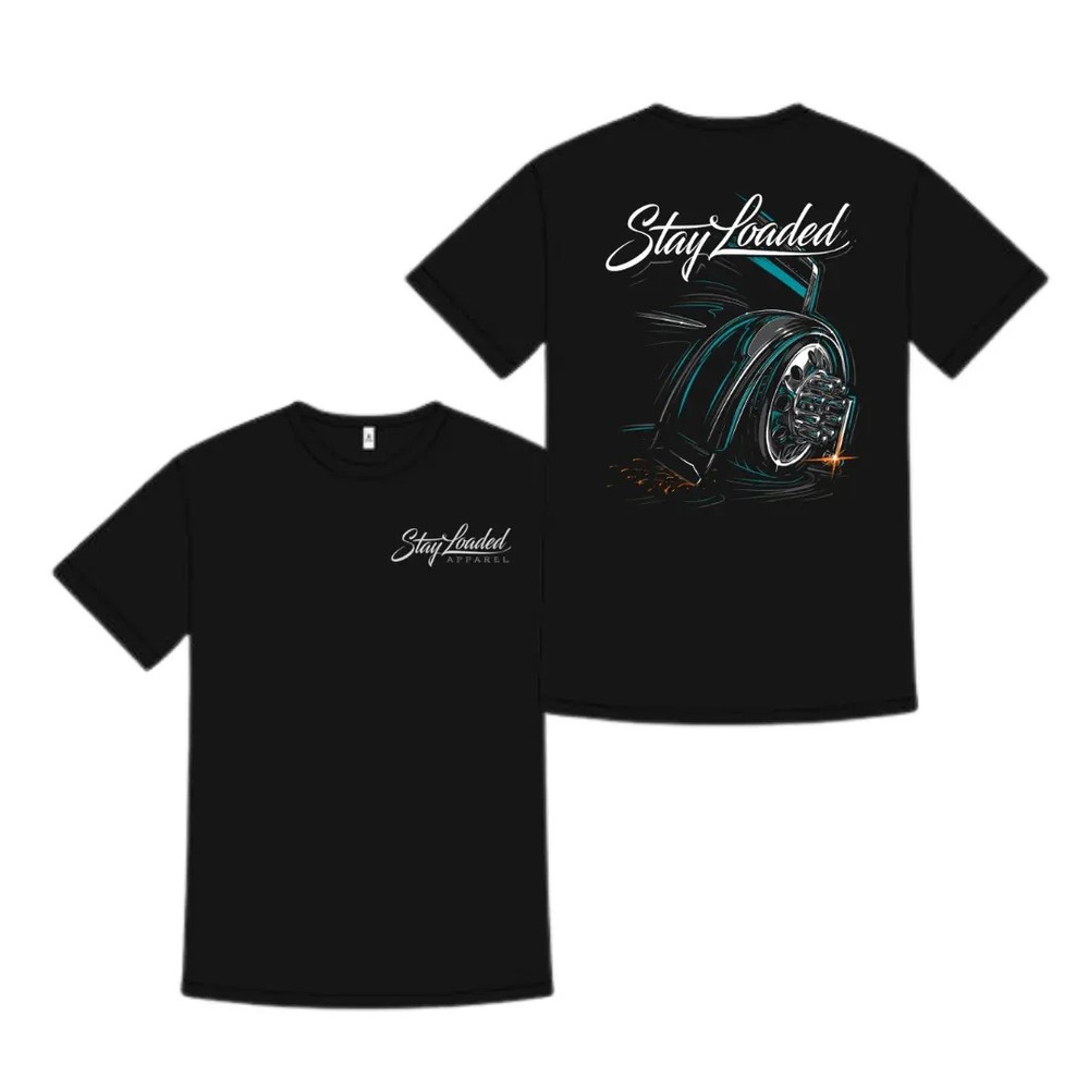 Stay Loaded Truck Wheel Shirt, Big Rig Tire Graphic Tee, Diesel Trucker Apparel