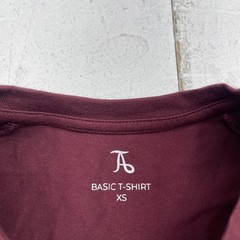 Tailored Athlete Shirt Mens XS Red Muscle Fit Stretch Tee Tagless Basic Crewneck