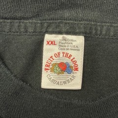 Rare Vintage Fruit Of The Loom Shirt Men’s 2XL Solid Black Chest Pocket USA Made