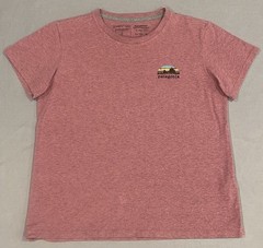 Patagonia Men’s Responsibill-Tee T-shirt S Red Logo Double Sided Outdoor Sports