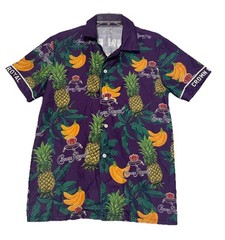 CROWN ROYAL Size S Mens s/s button up tropical pattern shirt Hawaiian Shirt