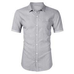 Mens Leisure Outdoor Shirt Short Sleeved Classic Comfort Summer Short Shirt