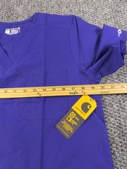 Carhartt Medical Scrub Shirt Mens Small Purple V Neck Force Rugged Flex New