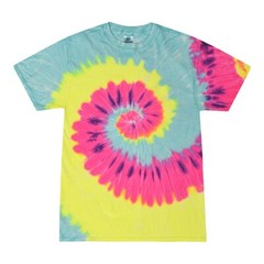 Tie Dye T-Shirts Multi-Color Kids & Adult Short Sleeve Cotton Colortone