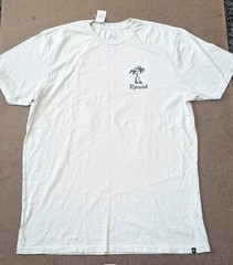 Rip Curl Staple T-Shirt Standard Fit White Made With Aloha Graphic Size XL- New