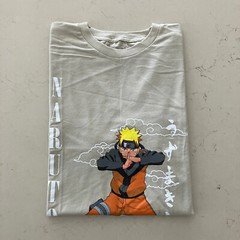 Naruto T-Shirt Adult M (38/40) Tan New Shippuden Collection Masashi Kishimoto