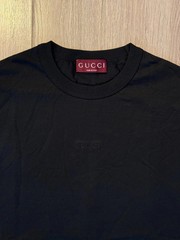 Gucci Cotton Jersey Tee Shirt with Embroidery black sz L
