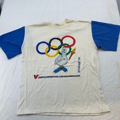 vintage 1994 EL SALVADOR CENTRAL AMERICAN GAMES 2 TONE JERSEY T-Shirt M olympics
