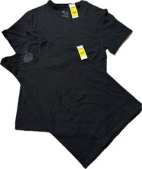 NEW No Pkg Men’s Hanes Small Black Stretch Tank Top/Crew Neck T-Shirt Undershirt