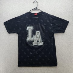 Victorious Shirt Mens XL Black LA Los Angeles Rhinestone All Over Print Tee