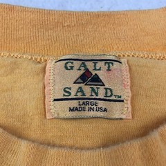 VTG Michigan Shirt Mens Large Yellow Green Graphic Tee Thick Cotton Galt Sand