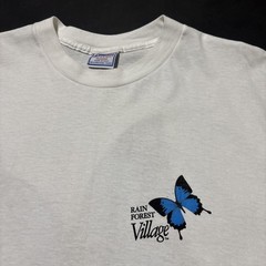 Vintage Butterfly Rainforest All Sport XXL Nature Wildlife T-Shirt Art 90s