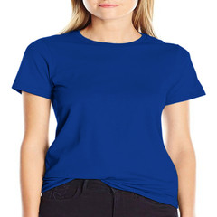 Solid color crew neck casual T-shirt-100% cotton, unisex.