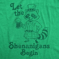 Mens Funny T Shirts Let The Shenanigans Begin Sarcastic St Patricks Day Tee For