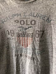Polo Ralph Lauren XL Gray Graphic T Shirt Classic Fit 1967 Shield USA Logo Tee