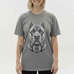 Cane Corso T-Shirt Line Art Dog Portrait Mastiff Lover Graphic Tee Shirt S-5XL
