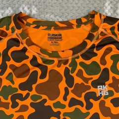 Alaskan Hardgear Duluth Trading Co Mens XL Tall Orange Camo Long Sleeve Shirt