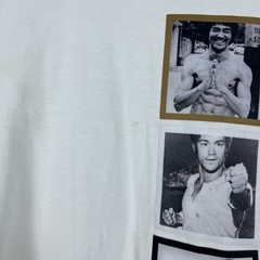 Hugo Boss + Bruce Lee Large White T-Shirt Size Large Special Artwork Stained