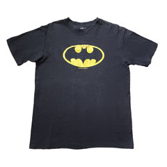 Vtg Batman T Shirt Mens L Black DC Comics Retro Movie Film Tee Single Stitch 80s