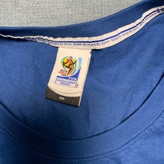 FIFA World Cup T Shirt Mens 2XL Blue South Africa 2010 Graphic Cotton Soccer Tee