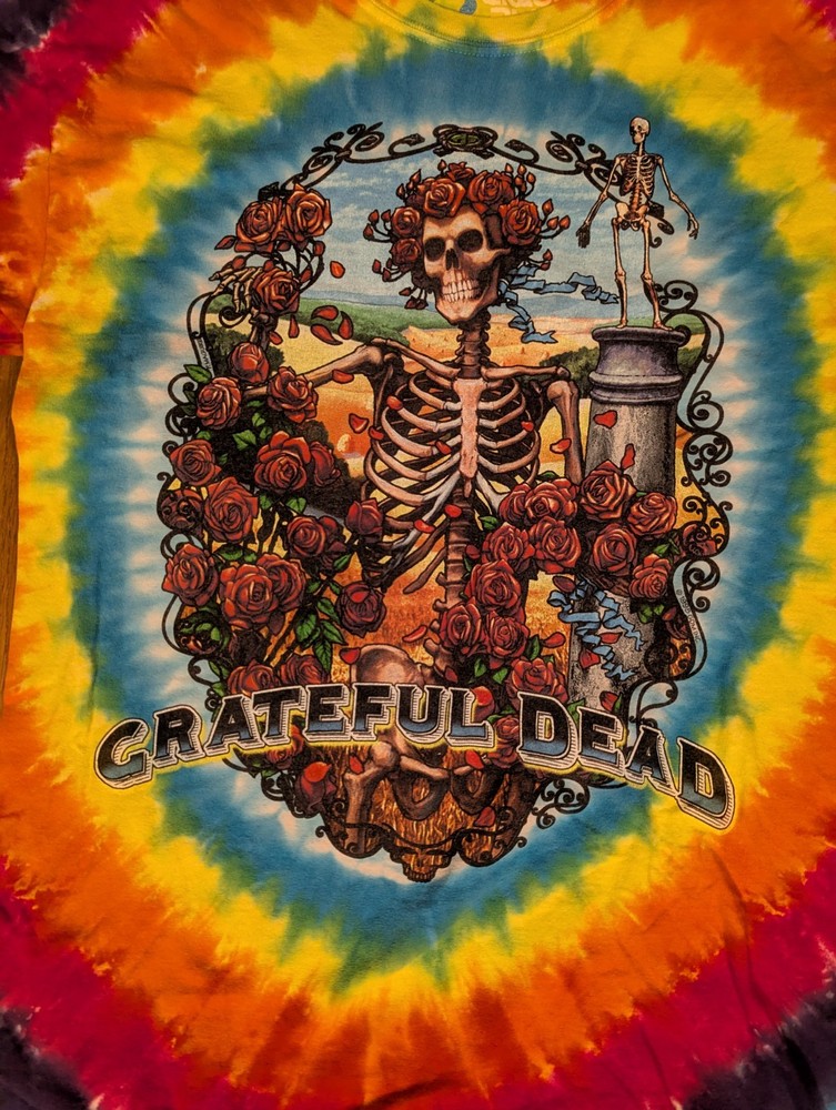 Liquid Blue Grateful Dead tie-dye t-shirt Large Bertha