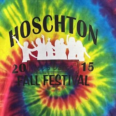 Hoschton Fall Festival Shirt Mens Large Multicolor Tie-Dye Hippy Hipster Retro