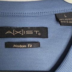 Axist Modern Fit V-Neck Short Sleeve Tee Blue Mens Large