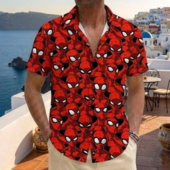 Superhero Spiderman Peter Parker Father’s Day Gift Spidey Aloha Hawaiian Shirt