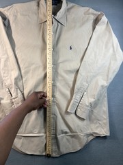 Ralph Lauren Blake Vintage Button-Down Shirt Beige Oversized Men’s MED