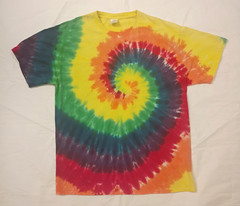 Tie Dye T-Shirt Men’s Large Size Cotton Hand Colored