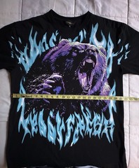 Teddy Fresh Bear Inferno Tee Grizzly Bear T-Shirt Mens Medium Oversized
