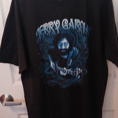 Winterland Jerry Garcia Grateful Dead Black W Blue Graphic Tee Crew Neck XL