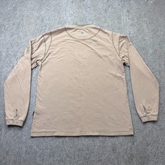 Kuhl Long Sleeve T-Shirt Men M Beige Khaki Wildfibre Crew Neck Solid Breathable