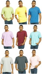 9 Pack of Mens Short Sleeve Crew Neck Cotton T-Shirts,Bulk Back of Tees for Men