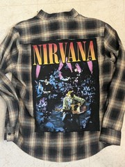 WEIV Los Angeles Custom Nirvana Rock Band Flannel Shirt Men’s L