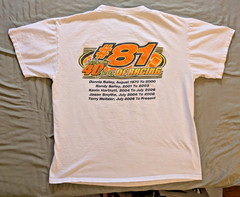 Y2K Dirt Track Racing Graphic T-Shirt Mens L Dennis Bailey 81 Terry Meitzler