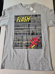 Adult Med-The Flash Shirt Gray Graphic Crew Neck New w/tag