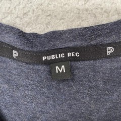 Public Rec Shirt Mens Medium Blue V-Neck Pima Cotton Gym Everyday Soft Tee Top