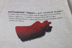 Vtg 90s Primal Wear Mens XL Environmental Impact Skeleton Cycling T-Shirt USA